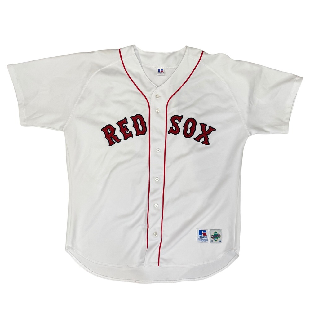 Vintage Russell Athletic Boston Red Sox Nomar Garciaparra Jersey 52 White MLB